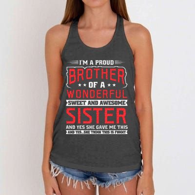 Im A Proud Brother Women's Knotted Racerback Tank