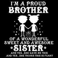 I'm A Proud Brother Of A Wonderful Sweet And Awesome Sister Cooling Performance Crew T-Shirt