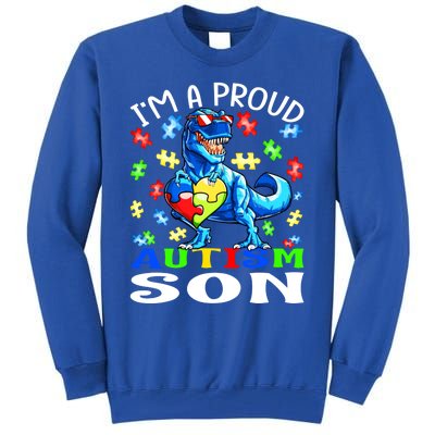 I'm A Proud Autism Son Dinosaur Cool Gift Tall Sweatshirt