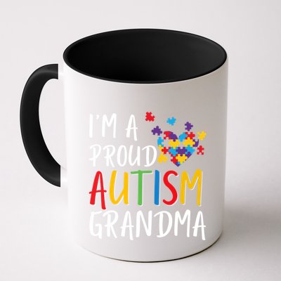 I'm A Proud Autism Grandma Awareness Puzzle Ribbon Cute Gift Mug
