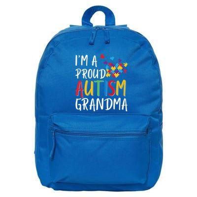 I'm A Proud Autism Grandma Awareness Puzzle Ribbon Cute Gift 16 in Basic Backpack