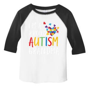 I'm A Proud Autism Grandma Awareness Puzzle Ribbon Cute Gift Toddler Fine Jersey T-Shirt