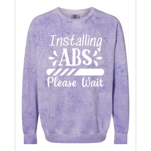 Installing Abs Please Wait | Workout Colorblast Crewneck Sweatshirt