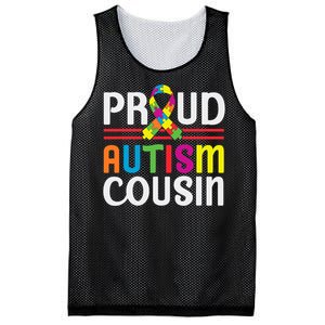 IM A Proud Autism Cousin Autism Awareness Mesh Reversible Basketball Jersey Tank