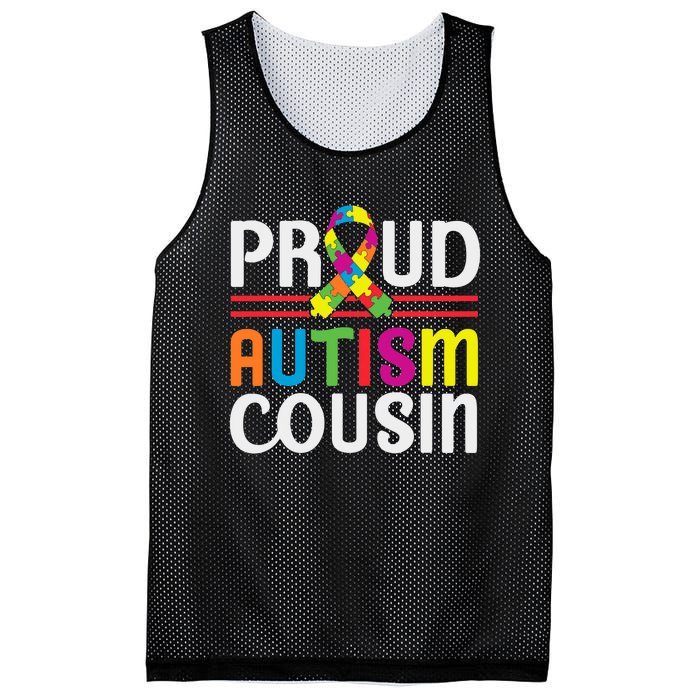 IM A Proud Autism Cousin Autism Awareness Mesh Reversible Basketball Jersey Tank