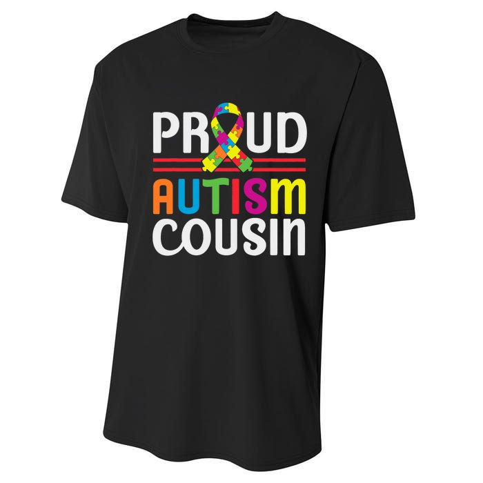 IM A Proud Autism Cousin Autism Awareness Performance Sprint T-Shirt