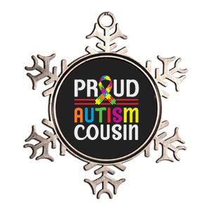 IM A Proud Autism Cousin Autism Awareness Metallic Star Ornament