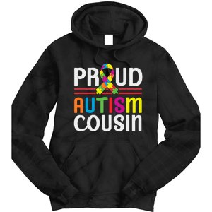 IM A Proud Autism Cousin Autism Awareness Tie Dye Hoodie