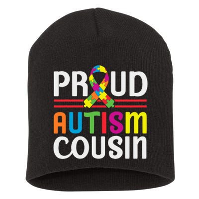 IM A Proud Autism Cousin Autism Awareness Short Acrylic Beanie