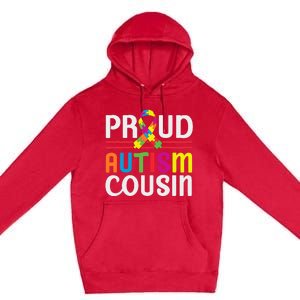 IM A Proud Autism Cousin Autism Awareness Premium Pullover Hoodie