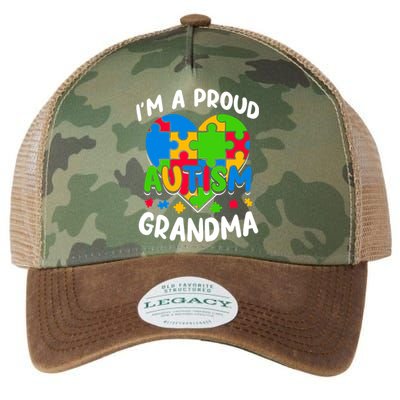 I'm A Proud Autism Grandma Awareness Gift Legacy Tie Dye Trucker Hat