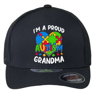 I'm A Proud Autism Grandma Awareness Gift Flexfit Unipanel Trucker Cap