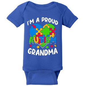 I'm A Proud Autism Grandma Awareness Gift Baby Bodysuit