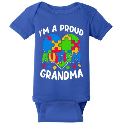 I'm A Proud Autism Grandma Awareness Gift Baby Bodysuit