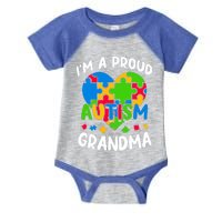 I'm A Proud Autism Grandma Awareness Gift Infant Baby Jersey Bodysuit