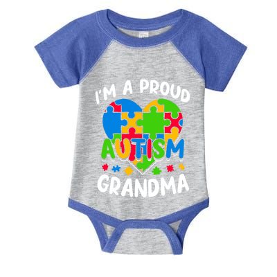 I'm A Proud Autism Grandma Awareness Gift Infant Baby Jersey Bodysuit