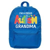 I'm A Proud Autism Grandma Awareness Gift 16 in Basic Backpack
