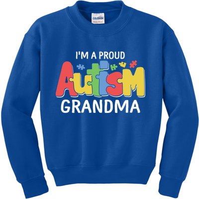 I'm A Proud Autism Grandma Awareness Gift Kids Sweatshirt