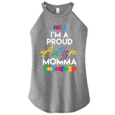 I'm A Proud Autism Momma Mother Mom Heart Gift Women’s Perfect Tri Rocker Tank