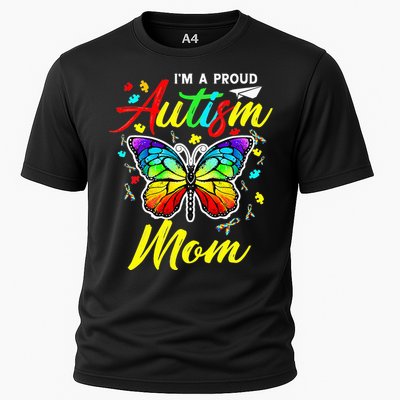 I'm A Proud Autism Mom Autism Awareness Butterfly Gifts Cooling Performance Crew T-Shirt