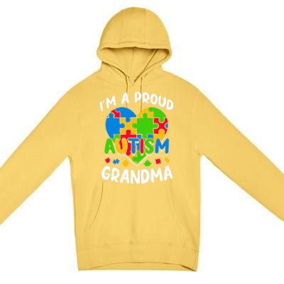 I'm A Proud Autism Grandma Awareness Gift Premium Pullover Hoodie