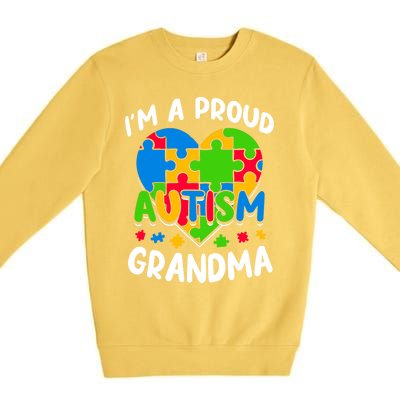 I'm A Proud Autism Grandma Awareness Gift Premium Crewneck Sweatshirt