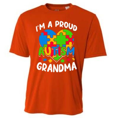 I'm A Proud Autism Grandma Awareness Gift Cooling Performance Crew T-Shirt