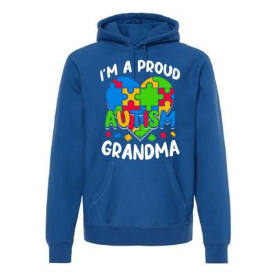 I'm A Proud Autism Grandma Awareness Gift Premium Hoodie