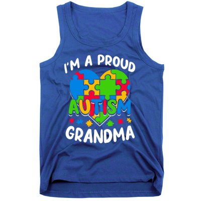 I'm A Proud Autism Grandma Awareness Gift Tank Top