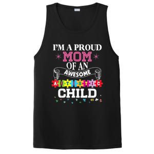 I'm A Proud Mom Of Freaking Awesome Autistic Funny Gift PosiCharge Competitor Tank