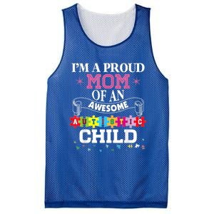 I'm A Proud Mom Of Freaking Awesome Autistic Funny Gift Mesh Reversible Basketball Jersey Tank