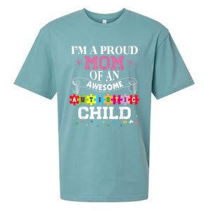 I'm A Proud Mom Of Freaking Awesome Autistic Funny Gift Sueded Cloud Jersey T-Shirt