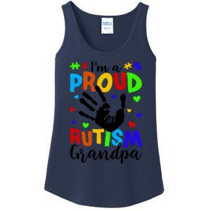 I'm A Proud Autism Grandpa Autism Awareness Funny Gift Ladies Essential Tank