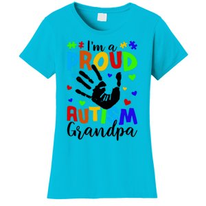 I'm A Proud Autism Grandpa Autism Awareness Funny Gift Women's T-Shirt