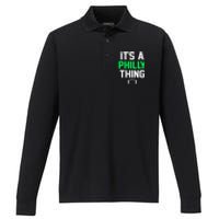 It's A Philly Thing Its A Philly Thing Philadelphia Performance Long Sleeve Polo