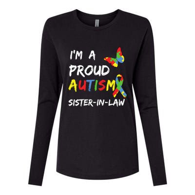 I'm A Proud Autism Sistercool Giftincool Giftlaw Awareness Puzzle Ribbon Gift Womens Cotton Relaxed Long Sleeve T-Shirt