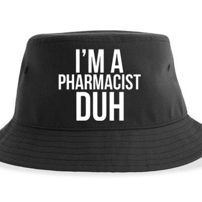 Im A Pharmacist Duh Funny Pharmacy Halloween Costume Sustainable Bucket Hat