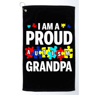 I'm A Proud Autism Grandpa Autism Awareness Meaningful Gift Golf Towel