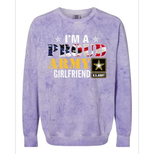 I'm A Proud Army Friend American Flag Military Veteran Gift Colorblast Crewneck Sweatshirt