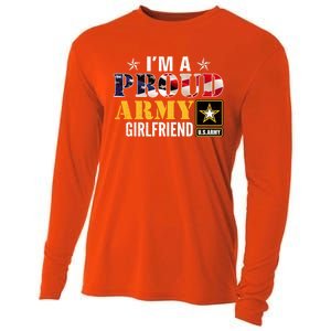 I'm A Proud Army Friend American Flag Military Veteran Gift Cooling Performance Long Sleeve Crew