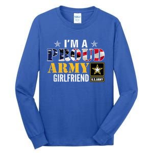 I'm A Proud Army Friend American Flag Military Veteran Gift Tall Long Sleeve T-Shirt