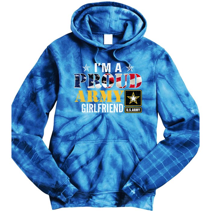 I'm A Proud Army Friend American Flag Military Veteran Gift Tie Dye Hoodie