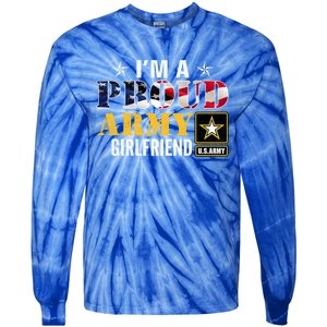 I'm A Proud Army Friend American Flag Military Veteran Gift Tie-Dye Long Sleeve Shirt