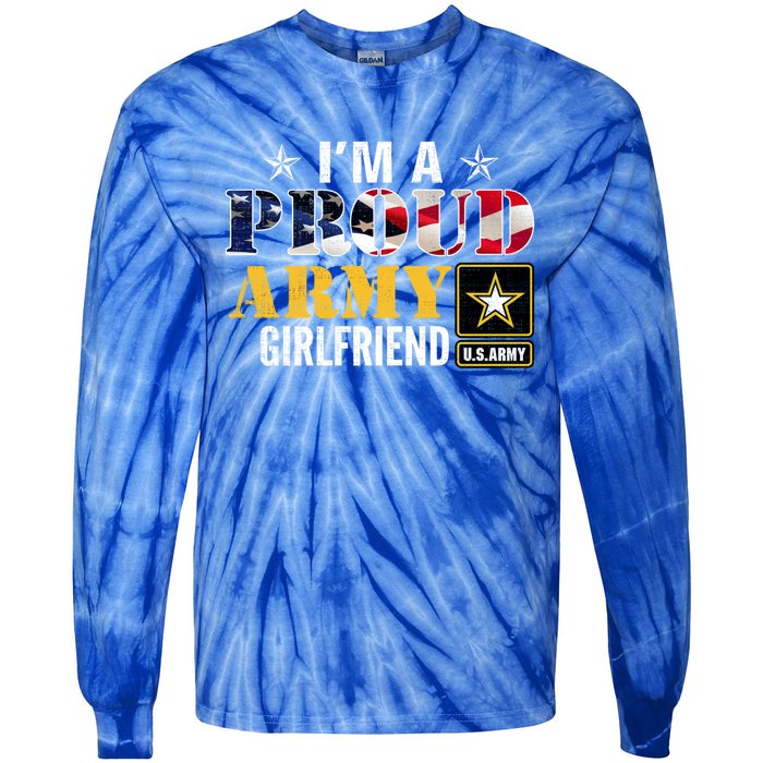 I'm A Proud Army Friend American Flag Military Veteran Gift Tie-Dye Long Sleeve Shirt