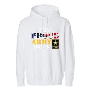 I'm A Proud Army Friend American Flag Military Veteran Gift Garment-Dyed Fleece Hoodie