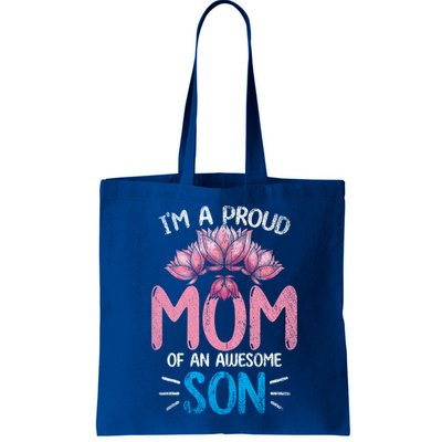Im A Proud Mom Of An Awesome Son Mothers Day Floral Mom Gift Bag