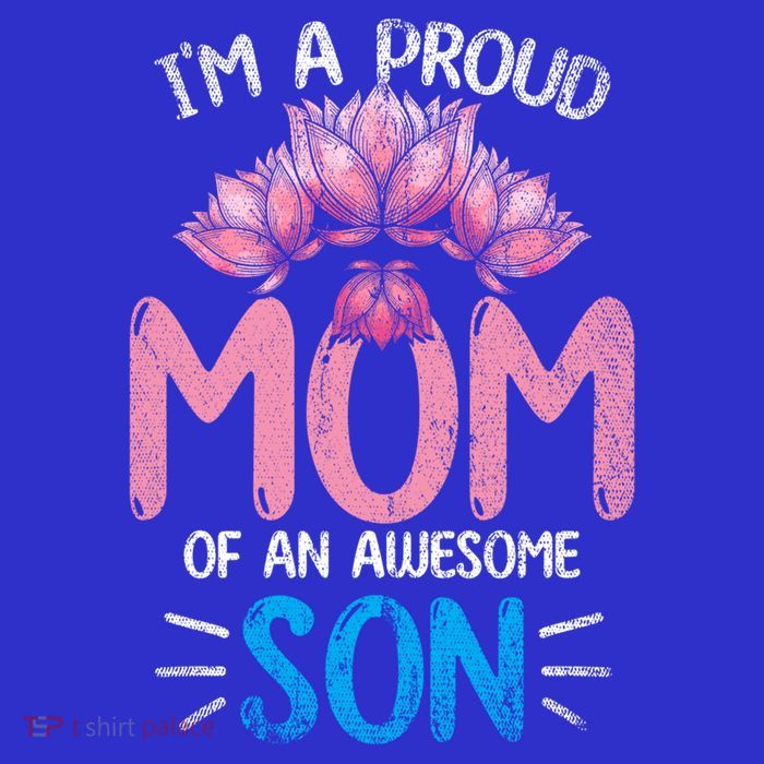Im A Proud Mom Of An Awesome Son Mothers Day Floral Mom Gift Tank Top