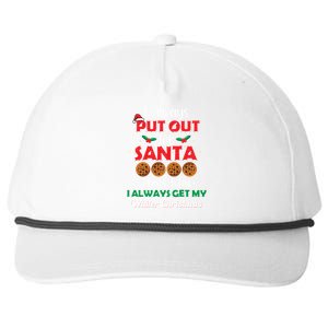 I Always Put Out For Santa Naughty Christmas Cookie Baking Gift Snapback Five-Panel Rope Hat