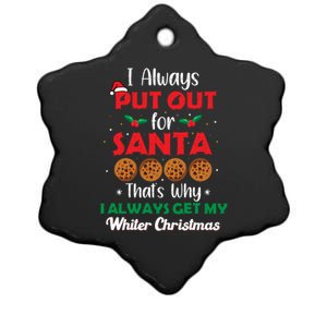 I Always Put Out For Santa Naughty Christmas Cookie Baking Gift Ceramic Star Ornament