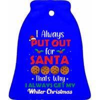 I Always Put Out For Santa Naughty Christmas Cookie Baking Gift Ceramic Bell Ornament